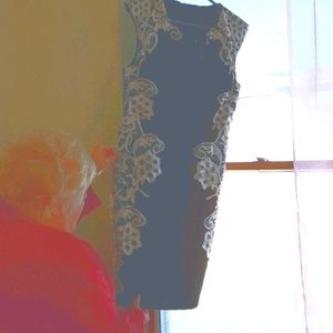 London dress co black with lace applique